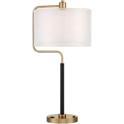 Possini Euro Design Possini Euro Carlyle USB Port And Outlet Modern Desk Lamps Set Of 2 6 Possini Euro Design Possini Euro Carlyle USB Port And Outlet Modern Desk Lamps Set Of 2 - Image 6