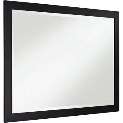 Possini Euro Design Metzeo Rectangular Vanity Decorative Wall Mirror Modern Beveled Edge Matte Black Metal Frame 22" Wide Bathroom 6 Possini Euro Design Metzeo Rectangular Vanity Decorative Wall Mirror Modern Beveled Edge Matte Black Metal Frame 22" Wide Bathroom - Image 6