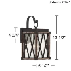 Possini Euro Design Brawley Rustic Industrial Outdoor Wall Light Fixture Bronze Wood Grain 13 1/2" Clear Seedy Glass For Post Exterior Barn Deck House 11 Possini Euro Design Brawley Rustic Industrial Outdoor Wall Light Fixture Bronze Wood Grain 13 1/2" Clear Seedy Glass For Post Exterior Barn Deck House -Possini Euro Design Sales Store GUEST 01352250 e1dd 4954 be3b 6ebdb720546a