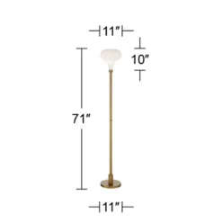 Possini Euro Design Cecil Modern Industrial Torchiere Floor Lamp 71" Tall Warm Gold Metal Opal Glass Shade For Living Room Bedroom Office House Home 12 Possini Euro Design Cecil Modern Industrial Torchiere Floor Lamp 71" Tall Warm Gold Metal Opal Glass Shade For Living Room Bedroom Office House Home -Possini Euro Design Sales Store GUEST 0204d0cd 46ae 4294 b55a 1572cf84acce