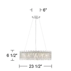 Possini Euro Design Alyssa Chrome Drum Chandelier 23 1/2" Wide Modern Crystal 12-Light LED Fixture For Dining Room Kitchen Island Entryway Bedroom 14 Possini Euro Design Alyssa Chrome Drum Chandelier 23 1/2" Wide Modern Crystal 12-Light LED Fixture For Dining Room Kitchen Island Entryway Bedroom -Possini Euro Design Sales Store GUEST 039504b2 2ec2 452e bf49 caca589e776f