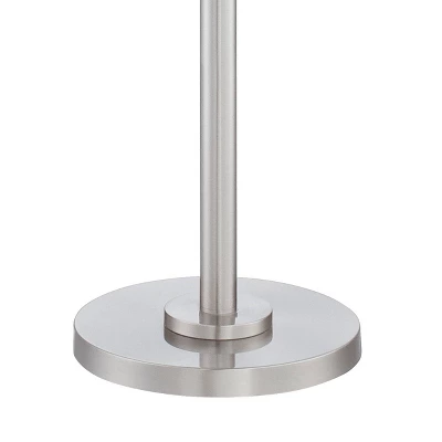 Possini Euro Design Meridian Light Blaster Modern Torchiere Floor Lamp 72" Tall Brushed Nickel LED Frosted Glass Shade For Living Room Bedroom Office 4 Possini Euro Design Meridian Light Blaster Modern Torchiere Floor Lamp 72" Tall Brushed Nickel LED Frosted Glass Shade For Living Room Bedroom Office - Image 4