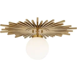 Possini Euro Design Hazel Modern Ceiling Light Semi Flush Mount Fixture 24" Wide Warm Brass White Globe Shade For Bedroom Kitchen Living Room Hallway 10 Possini Euro Design Hazel Modern Ceiling Light Semi Flush Mount Fixture 24" Wide Warm Brass White Globe Shade For Bedroom Kitchen Living Room Hallway -Possini Euro Design Sales Store GUEST 09f457ea 2d85 4a3f a988 56d08537b4d9
