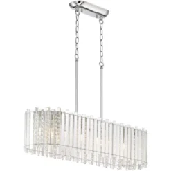 Possini Euro Design Mirabell Chrome Linear Island Pendant Chandelier 34" Wide Modern LED Clear Glass Crystal 6-Light Fixture For Dining Room Kitchen 11 Possini Euro Design Mirabell Chrome Linear Island Pendant Chandelier 34" Wide Modern LED Clear Glass Crystal 6-Light Fixture For Dining Room Kitchen -Possini Euro Design Sales Store GUEST 0db60cb6 a66c 4310 8746 b700815dd869