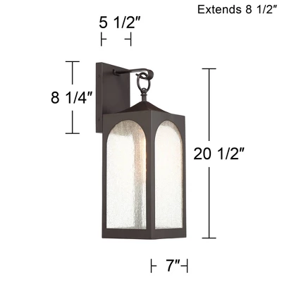 Possini Euro Design Tyne Modern Outdoor Wall Light Fixture Bronze 20 1/2" Seedy Glass For Post Exterior Barn Deck House Porch Yard Posts Patio Home 6 Possini Euro Design Tyne Modern Outdoor Wall Light Fixture Bronze 20 1/2" Seedy Glass For Post Exterior Barn Deck House Porch Yard Posts Patio Home - Image 6