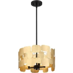 Possini Euro Design Stella Black Pendant Chandelier 15" Wide Modern Gold Leaf Drum Shade 4-Light Fixture For Dining Room House Foyer Kitchen Island 13 Possini Euro Design Stella Black Pendant Chandelier 15" Wide Modern Gold Leaf Drum Shade 4-Light Fixture For Dining Room House Foyer Kitchen Island -Possini Euro Design Sales Store GUEST 13a0743c 5763 4907 bac4 591ce6fbcc9f