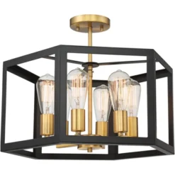 Possini Euro Design Beni Industrial Modern Farmhouse Ceiling Light Semi Flush Mount Fixture 20" Wide Antique Bronze Gold 6-Light For Bedroom Kitchen 14 Possini Euro Design Beni Industrial Modern Farmhouse Ceiling Light Semi Flush Mount Fixture 20" Wide Antique Bronze Gold 6-Light For Bedroom Kitchen -Possini Euro Design Sales Store GUEST 13e6329f 2ffd 4121 ac98 269122ae9c7c