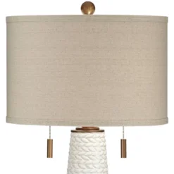 Possini Euro Design Kingston Modern Mid Century Table Lamp 32 3/4" Tall White Grooved Patterned Ceramic Taupe Drum Shade For Bedroom Living Room House 10 Possini Euro Design Kingston Modern Mid Century Table Lamp 32 3/4" Tall White Grooved Patterned Ceramic Taupe Drum Shade For Bedroom Living Room House -Possini Euro Design Sales Store GUEST 15d26357 aafb 47a0 8f9a 2fff0faebb83