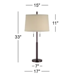 Possini Euro Design Rustic Farmhouse Table Lamp 33" Tall Dark Bronze Metal Off White Burlap Fabric Drum Shade For Bedroom Living Room House Bedside 11 Possini Euro Design Rustic Farmhouse Table Lamp 33" Tall Dark Bronze Metal Off White Burlap Fabric Drum Shade For Bedroom Living Room House Bedside -Possini Euro Design Sales Store GUEST 15f8081a 9799 43d5 8d8c 05abfb7df759