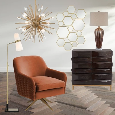 Possini Euro Design Janae Warm Gold Sputnik Chandelier 18" Wide Modern Crystal 9-Light Fixture For Dining Room House Foyer Kitchen Island Entryway 7 Possini Euro Design Janae Warm Gold Sputnik Chandelier 18" Wide Modern Crystal 9-Light Fixture For Dining Room House Foyer Kitchen Island Entryway - Image 7