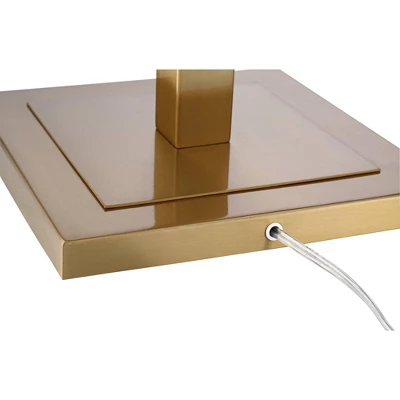 Possini Euro Design Artisan Swing Arm Floor Lamp 62.25" Tall Warm Antique Brass Linen Drum Shade For Living Room Reading Bedroom Office 6 Possini Euro Design Artisan Swing Arm Floor Lamp 62.25" Tall Warm Antique Brass Linen Drum Shade For Living Room Reading Bedroom Office - Image 6