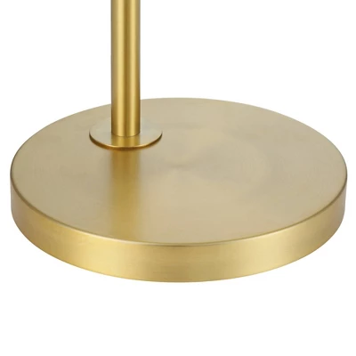 Possini Euro Design Vaile Modern 66" Tall Chairside Arc Floor Lamp Warm Gold Metal Clear Seeded Glass Shade For Living Room Reading Home 4 Possini Euro Design Vaile Modern 66" Tall Chairside Arc Floor Lamp Warm Gold Metal Clear Seeded Glass Shade For Living Room Reading Home - Image 4