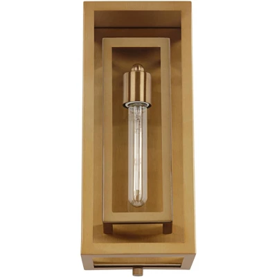 Possini Euro Design Modern Outdoor Wall Light Fixture Brass 16 1/4" Clear Glass Panel For Exterior Barn Deck House Porch Yard Patio Outside Garage 3 Possini Euro Design Modern Outdoor Wall Light Fixture Brass 16 1/4" Clear Glass Panel For Exterior Barn Deck House Porch Yard Patio Outside Garage - Image 3