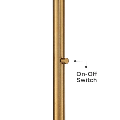 Possini Euro Design Cecil Modern Industrial Torchiere Floor Lamp 71" Tall Warm Gold Metal Opal Glass Shade For Living Room Bedroom Office House Home 3 Possini Euro Design Cecil Modern Industrial Torchiere Floor Lamp 71" Tall Warm Gold Metal Opal Glass Shade For Living Room Bedroom Office House Home - Image 3