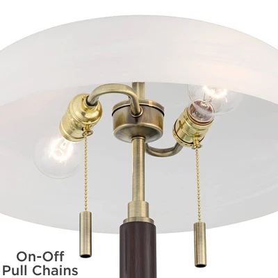 Possini Euro Design Possini Euro® Wyndham Desk Lamp With Glass Shade And Dual USB Ports 6 Possini Euro Design Possini Euro® Wyndham Desk Lamp With Glass Shade And Dual USB Ports - Image 6