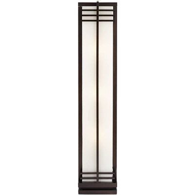 Possini Euro Design Modern Art Deco Floor Lamp Standing 60" Tall Espresso Wood Beige Linen Column Shade For Living Room Bedroom Office House Home 7 Possini Euro Design Modern Art Deco Floor Lamp Standing 60" Tall Espresso Wood Beige Linen Column Shade For Living Room Bedroom Office House Home - Image 7
