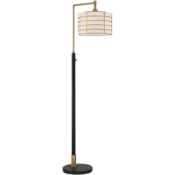 Possini Euro Design Modern Arc Floor Lamp 63 1/2" Tall Warm Gold Black Metal Cage Off-White Linen Shade For Living Room Reading 12 Possini Euro Design Modern Arc Floor Lamp 63 1/2" Tall Warm Gold Black Metal Cage Off-White Linen Shade For Living Room Reading -Possini Euro Design Sales Store GUEST 2685c32e 1594 4b24 8970 cad0e363bc17