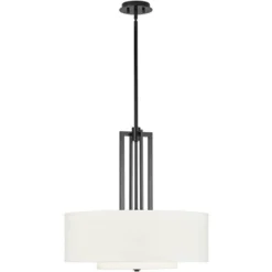 Possini Euro Design Sundry Semi Gloss Black Drum Pendant Chandelier 24" Wide Modern Double Shade 4-Light Fixture For Dining Room Foyer Kitchen Island 13 Possini Euro Design Sundry Semi Gloss Black Drum Pendant Chandelier 24" Wide Modern Double Shade 4-Light Fixture For Dining Room Foyer Kitchen Island -Possini Euro Design Sales Store GUEST 27e81486 f3db 4192 b64a d18fef770ca4