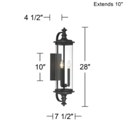 Possini Euro Design Medici Modern Outdoor Wall Light Fixture Black 28" Clear Glass For Post Exterior Barn Deck House Porch Yard Patio Home Outside 13 Possini Euro Design Medici Modern Outdoor Wall Light Fixture Black 28" Clear Glass For Post Exterior Barn Deck House Porch Yard Patio Home Outside -Possini Euro Design Sales Store GUEST 283aefd0 e2f6 4932 845b 0f7eddff5054