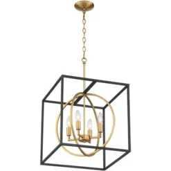Possini Euro Design Black Warm Brass Cage Foyer Pendant Chandelier 16 1/2" Wide 4-Light Mid Century Modern For Dining Room House 10 Possini Euro Design Black Warm Brass Cage Foyer Pendant Chandelier 16 1/2" Wide 4-Light Mid Century Modern For Dining Room House -Possini Euro Design Sales Store GUEST 28ea49df ca47 49e3 a1cf 824e7d8c91a0
