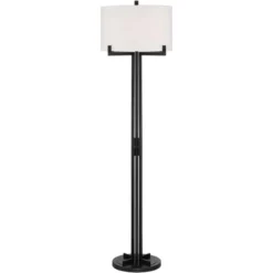 Possini Euro Design Madrid Modern Industrial Floor Lamp 64" Tall Matte Black Metal White Linen Hardback Drum Shade For Living Room Bedroom Office Home 13 Possini Euro Design Madrid Modern Industrial Floor Lamp 64" Tall Matte Black Metal White Linen Hardback Drum Shade For Living Room Bedroom Office Home -Possini Euro Design Sales Store GUEST 2b61bb98 362a 44ab 8049 e4ad6f208368