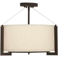 Possini Euro Design Stinson Modern Ceiling Light Semi Flush Mount Fixture 17 1/4" Wide Bronze 3-Light Linen Drum Shade For Bedroom Kitchen Living Room 9 Possini Euro Design Stinson Modern Ceiling Light Semi Flush Mount Fixture 17 1/4" Wide Bronze 3-Light Linen Drum Shade For Bedroom Kitchen Living Room -Possini Euro Design Sales Store GUEST 2b71da01 049e 492b 95b7 9d1db10f36e5