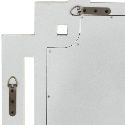 Possini Euro Design Erte Rectangular Vanity Wall Mirror Modern Beveled Silver Leaf Beaded Openwork Frame 27" Wide For Bathroom Bedroom Living Room 3 Possini Euro Design Erte Rectangular Vanity Wall Mirror Modern Beveled Silver Leaf Beaded Openwork Frame 27" Wide For Bathroom Bedroom Living Room - Image 3