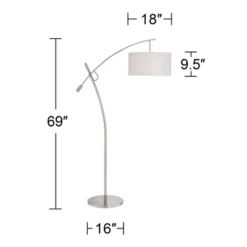 Possini Euro Design Raymond Modern 69" Tall Arc Floor Lamp With Smart Socket Raymond Nickel Adjustable Off-White Shade For Living Room 11 Possini Euro Design Raymond Modern 69" Tall Arc Floor Lamp With Smart Socket Raymond Nickel Adjustable Off-White Shade For Living Room -Possini Euro Design Sales Store GUEST 2c19e526 ae87 4b4d 8739 8a44f2821a56