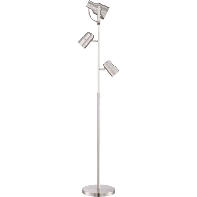 Possini Euro Design Nuovo Modern Tree Floor Lamp 70" Tall Brushed Nickel 3 Light Adjustable Heads For Living Room Reading Bedroom Office House Home 5 Possini Euro Design Nuovo Modern Tree Floor Lamp 70" Tall Brushed Nickel 3 Light Adjustable Heads For Living Room Reading Bedroom Office House Home - Image 5