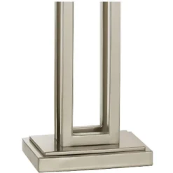 Possini Euro Design Modern Table Lamps 30" Tall Set Of 2 Brushed Nickel Open Rectangular White Box Shade For Living Room Family Bedroom -Possini Euro Design Sales Store GUEST 2f193d2c e3a4 44f8 aeb1 b918f7d4e952