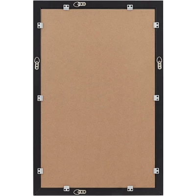 Possini Euro Design Metzeo Rectangular Vanity Decorative Wall Mirror Modern Beveled Edge Matte Black Metal Frame 22" Wide Bathroom 7 Possini Euro Design Metzeo Rectangular Vanity Decorative Wall Mirror Modern Beveled Edge Matte Black Metal Frame 22" Wide Bathroom - Image 7