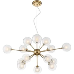 Possini Euro Design Spheres Antique Brass Chandelier 30" Wide Mid Century Modern Sputnik Glass Shade 15-Light Fixture For Dining Room Kitchen Island 12 Possini Euro Design Spheres Antique Brass Chandelier 30" Wide Mid Century Modern Sputnik Glass Shade 15-Light Fixture For Dining Room Kitchen Island -Possini Euro Design Sales Store GUEST 38e7a560 6f2a 487a bf40 c50efff84d3e