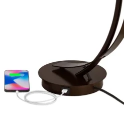 Possini Euro Design Modern Accent Table Lamp With USB Port Filament LED 22.5" High Bronze Metal Glass Dome Shade For Living Room Desk Bedroom -Possini Euro Design Sales Store GUEST 3a0ec40d ca77 4c27 a7c5 97afa95de114