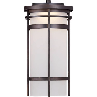 Possini Euro Design Theola Modern Outdoor Wall Light Fixture Bronze LED 12 3/4" Etched Glass Shade For Post Exterior Barn Deck House Porch Yard Patio 3 Possini Euro Design Theola Modern Outdoor Wall Light Fixture Bronze LED 12 3/4" Etched Glass Shade For Post Exterior Barn Deck House Porch Yard Patio - Image 3