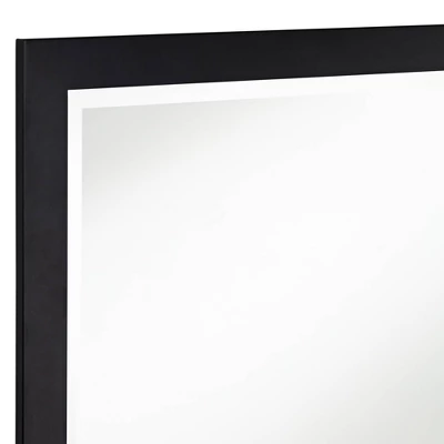 Possini Euro Design Metzeo Rectangular Vanity Decorative Wall Mirror Modern Beveled Edge Matte Black Metal Frame 22" Wide Bathroom 2 Possini Euro Design Metzeo Rectangular Vanity Decorative Wall Mirror Modern Beveled Edge Matte Black Metal Frame 22" Wide Bathroom - Image 2