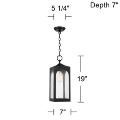 Possini Euro Design Modern Outdoor Hanging Light Fixture Matte Black Steel 19" Clear Seedy Glass Panels For Exterior House Porch 11 Possini Euro Design Modern Outdoor Hanging Light Fixture Matte Black Steel 19" Clear Seedy Glass Panels For Exterior House Porch -Possini Euro Design Sales Store GUEST 40164dfd bf84 417b a0da fe434d2fc815