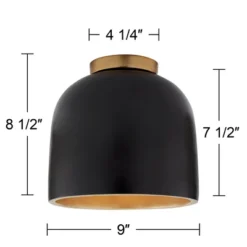Possini Euro Design Merrick Modern Industrial Ceiling Light Flush Mount Fixture 9" Wide Black Gold For Bedroom Kitchen Living Room Hallway Bathroom 9 Possini Euro Design Merrick Modern Industrial Ceiling Light Flush Mount Fixture 9" Wide Black Gold For Bedroom Kitchen Living Room Hallway Bathroom -Possini Euro Design Sales Store GUEST 408324ca 13a5 45b8 8ebf ff634051194e