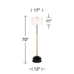 Possini Euro Design Roxie Modern Floor Lamp With Riser 65 1/2" Tall Brass Black Metal Sheer Linen Double Drum Shade For Living Room Bedroom Office 13 Possini Euro Design Roxie Modern Floor Lamp With Riser 65 1/2" Tall Brass Black Metal Sheer Linen Double Drum Shade For Living Room Bedroom Office -Possini Euro Design Sales Store GUEST 42578b79 4448 4bbc a6ef e922883a43ee