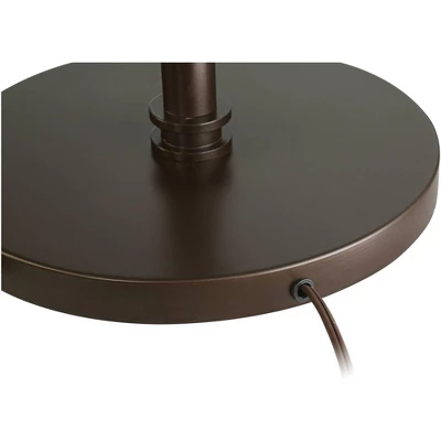 Possini Euro Design Modern Floor Lamp With USB Port 62 1/2" Tall Oil Rubbed Bronze Boom Arm Brown Drum Shade For Living Room House 5 Possini Euro Design Modern Floor Lamp With USB Port 62 1/2" Tall Oil Rubbed Bronze Boom Arm Brown Drum Shade For Living Room House - Image 5