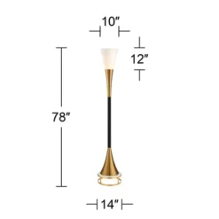 Possini Euro Design Piazza Modern Torchiere Floor Lamp With Gold Riser 78" Tall Black Brass Metal White Glass Shade For Living Room Bedroom Office 8 Possini Euro Design Piazza Modern Torchiere Floor Lamp With Gold Riser 78" Tall Black Brass Metal White Glass Shade For Living Room Bedroom Office -Possini Euro Design Sales Store GUEST 459b6ef3 ed87 422d 9a78 b4ab9167e388