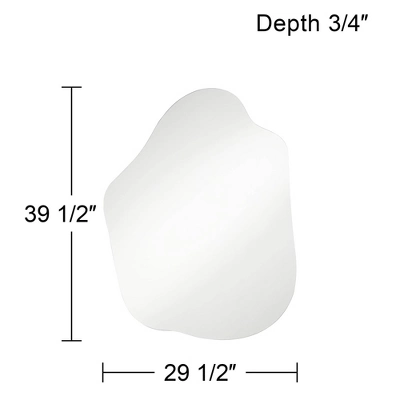 Possini Euro Design Casper Decorative Wall Mirror Modern Abstract Silver Frameless 29 1/2" Wide Bedroom Living Room Home House 6 Possini Euro Design Casper Decorative Wall Mirror Modern Abstract Silver Frameless 29 1/2" Wide Bedroom Living Room Home House - Image 6