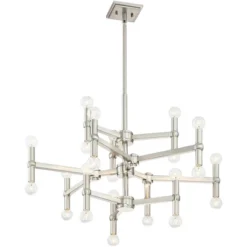 Possini Euro Design Marya Brushed Nickel Chandelier 32" Wide Modern 24-Light Fixture For Dining Room House Foyer Kitchen Island Entryway Bedroom Home 13 Possini Euro Design Marya Brushed Nickel Chandelier 32" Wide Modern 24-Light Fixture For Dining Room House Foyer Kitchen Island Entryway Bedroom Home -Possini Euro Design Sales Store GUEST 497b4b11 8bdc 43c8 a18f eb069cc0f9b7
