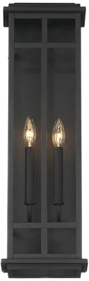 Possini Euro Design Metrix Modern Industrial Outdoor Wall Light Fixture Black Metal 26" Clear Glass For Post Exterior Barn Deck House Porch Yard Patio 3 Possini Euro Design Metrix Modern Industrial Outdoor Wall Light Fixture Black Metal 26" Clear Glass For Post Exterior Barn Deck House Porch Yard Patio - Image 3