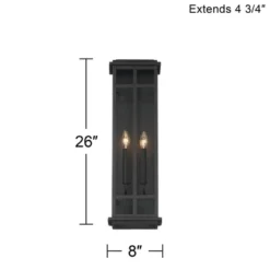 Possini Euro Design Metrix Modern Industrial Outdoor Wall Light Fixture Black Metal 26" Clear Glass For Post Exterior Barn Deck House Porch Yard Patio 13 Possini Euro Design Metrix Modern Industrial Outdoor Wall Light Fixture Black Metal 26" Clear Glass For Post Exterior Barn Deck House Porch Yard Patio -Possini Euro Design Sales Store GUEST 4c75d480 5884 43ca a7c1 a91309fbb500