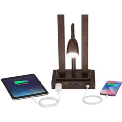 Possini Euro Design Deacon Modern Desk Table Lamp 26" High Bronze With USB And AC Power Outlet In Base LED Reading Light Oatmeal Shade For Office Desk 11 Possini Euro Design Deacon Modern Desk Table Lamp 26" High Bronze With USB And AC Power Outlet In Base LED Reading Light Oatmeal Shade For Office Desk -Possini Euro Design Sales Store GUEST 4db32ed7 0804 479a af43 afecd341a8a6 1