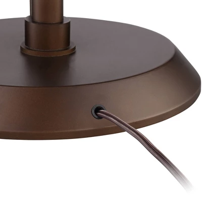 Possini Euro Design Traverse Modern Floor Lamp With LED Gooseneck Reading Light 64" Tall Oil Rubbed Bronze Oatmeal Drum Shade For Living Room Bedroom 5 Possini Euro Design Traverse Modern Floor Lamp With LED Gooseneck Reading Light 64" Tall Oil Rubbed Bronze Oatmeal Drum Shade For Living Room Bedroom - Image 5