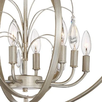 Possini Euro Design Tiller Champagne Satin Silver Pendant Chandelier 31 1/2" Wide Modern Open Orb Frame 8-Light Fixture For Dining Room Kitchen Island 2 Possini Euro Design Tiller Champagne Satin Silver Pendant Chandelier 31 1/2" Wide Modern Open Orb Frame 8-Light Fixture For Dining Room Kitchen Island - Image 2