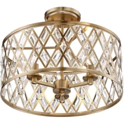 Possini Euro Design Tanz Modern Ceiling Light Semi Flush Mount Fixture 16 1/2" Wide Satin Brass 3-Light Clear Glass Crystal For Bedroom Kitchen House 6 Possini Euro Design Tanz Modern Ceiling Light Semi Flush Mount Fixture 16 1/2" Wide Satin Brass 3-Light Clear Glass Crystal For Bedroom Kitchen House -Possini Euro Design Sales Store GUEST 55583c83 3f1a 491e 99f0 721cc5f30cd0