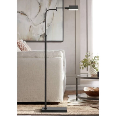 Possini Euro Design Keegan Traditional Pharmacy Floor Lamp 54" Tall Dark Bronze Adjustable Swing Arm Metal Shade For Living Room Reading Bedroom 1 Possini Euro Design Keegan Traditional Pharmacy Floor Lamp 54" Tall Dark Bronze Adjustable Swing Arm Metal Shade For Living Room Reading Bedroom