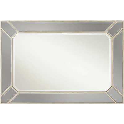 Possini Euro Design Katia Rectangular Vanity Wall Mirror Modern Beveled Edge Dark Champagne Frame 28" Wide For Bathroom Bedroom Living Room Office 4 Possini Euro Design Katia Rectangular Vanity Wall Mirror Modern Beveled Edge Dark Champagne Frame 28" Wide For Bathroom Bedroom Living Room Office - Image 4